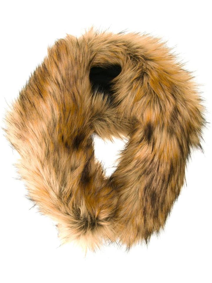 Le Ciel Bleu Faux Fur Muffler, Women's, Brown, Acrylic