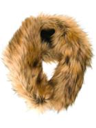 Le Ciel Bleu Faux Fur Muffler, Women's, Brown, Acrylic