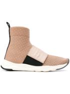 Balmain Cameron Hi-top Sneakers - Nude & Neutrals