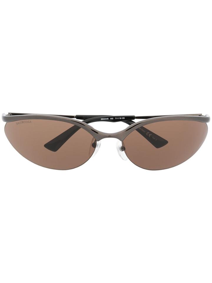 Balenciaga Eyewear Tinted Wrap-around Sunglasses - Black
