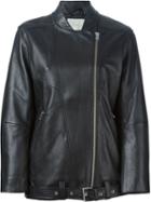 Iro 'ametyst' Biker Jacket, Women's, Size: 36, Black, Lamb Skin/nylon/acetate