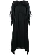 Irina Schrotter Long Ruffled Dress - Black