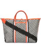 Pierre Hardy Printed Shopper Tote, Adult Unisex, Black, Calf Leather/canvas