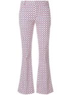 Dondup Printed Flared Trousers - White