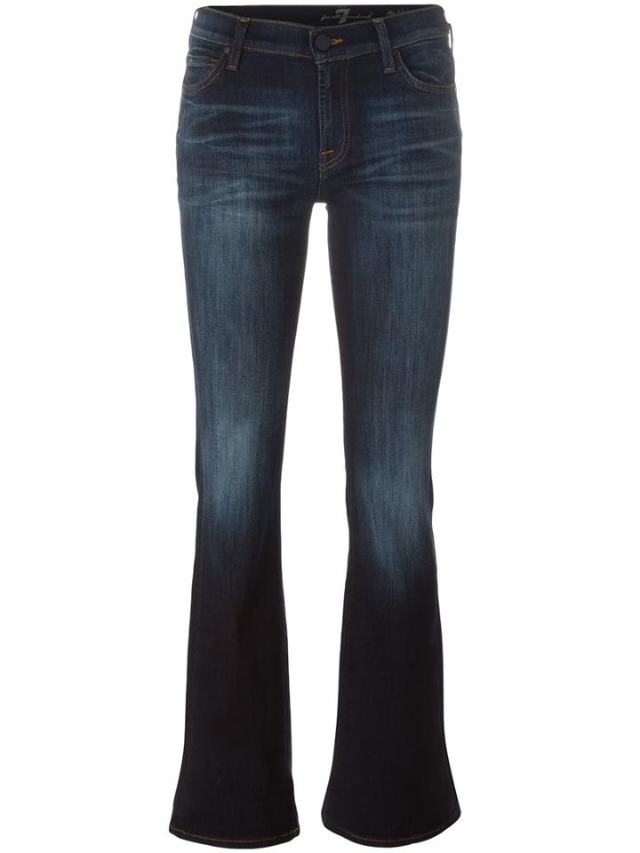 7 For All Mankind Bootcut Jeans, Women's, Size: 26, Blue, Cotton/polyester/spandex/elastane