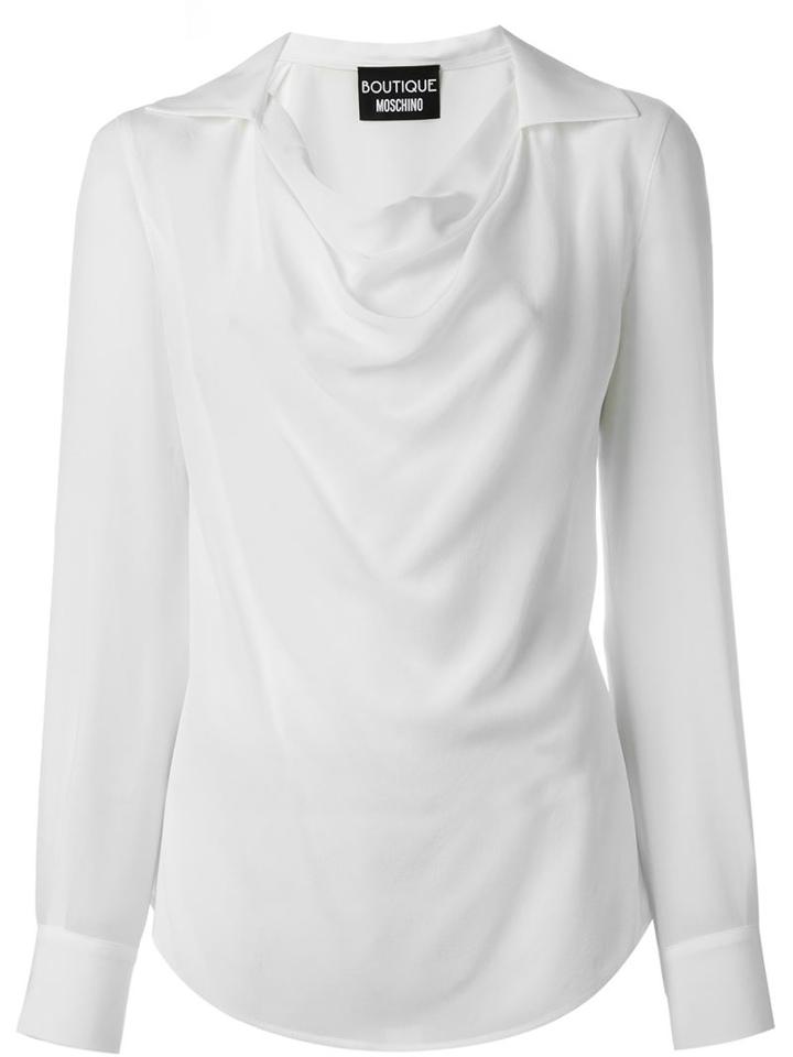 Boutique Moschino Draped Neck Blouse