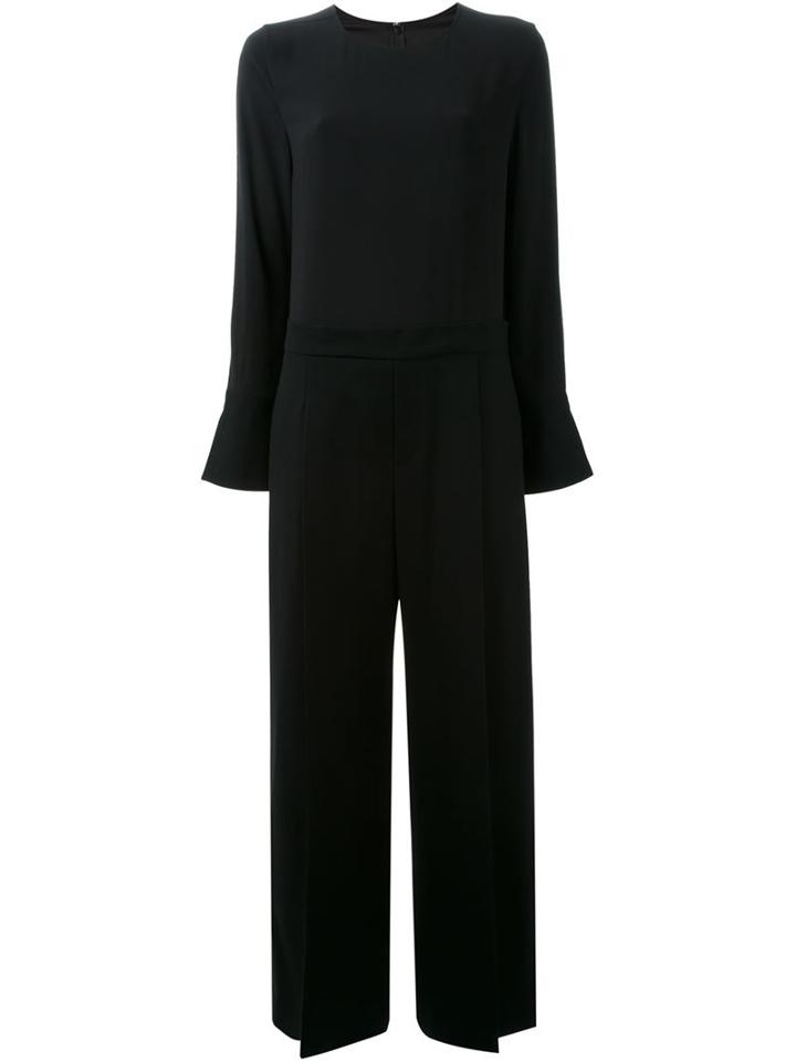 Le Ciel Bleu Set Up Like Dungarees, Women's, Size: 38, Black, Polyester/triacetate