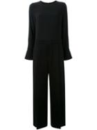 Le Ciel Bleu Set Up Like Dungarees, Women's, Size: 38, Black, Polyester/triacetate