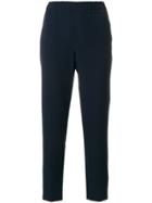 Closed Elasticated Waistband Tailored Trousers - Blue