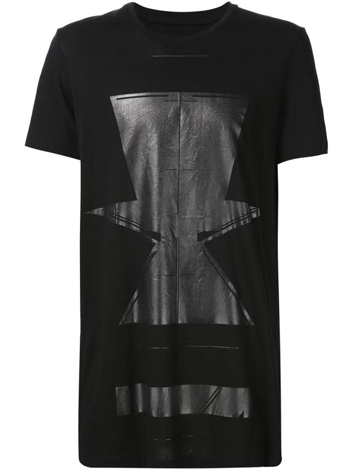 Julius Long Graphic T-shirt, Men's, Size: 2, Black, Silk/cotton/rayon