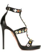 Aquazzura Embellished Ankle Strap Sandals