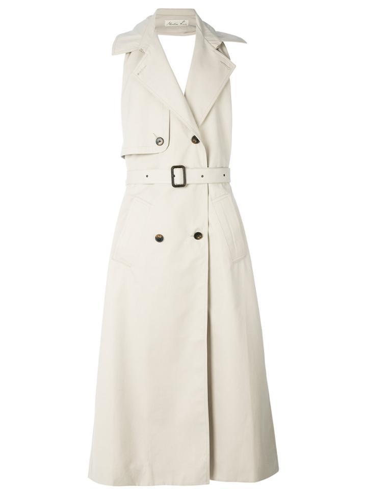 Martine Rose Halter Neck Trench Coat - Nude & Neutrals
