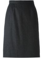 Yves Saint Laurent Vintage Straight Midi Skirt - Grey