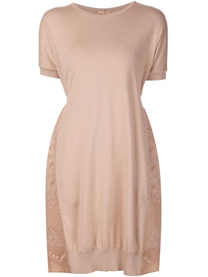 No21 Knitted Lace Panel Dress