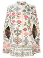 Alexander Mcqueen Cross-stitch Jacquard Cape - Multicolour