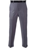 Loveless Cropped Tailored Trousers, Men's, Size: 0, Grey, Polyester/polyurethane/rayon