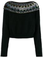 Alberta Ferretti Sequins Embellished Sweater - Black