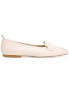 Anna Baiguera Pleated Toe Loafers - Nude & Neutrals