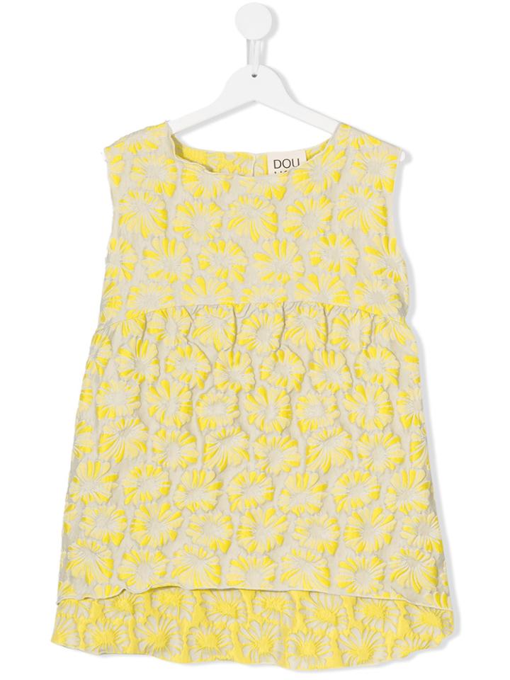 Douuod Kids Floral Dress - Yellow & Orange