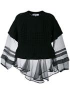 Enföld Knitted Layered Top - Black
