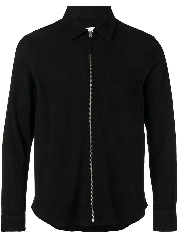 Our Legacy Zipped Bomber Jacket, Men's, Size: 48, Black, Suede