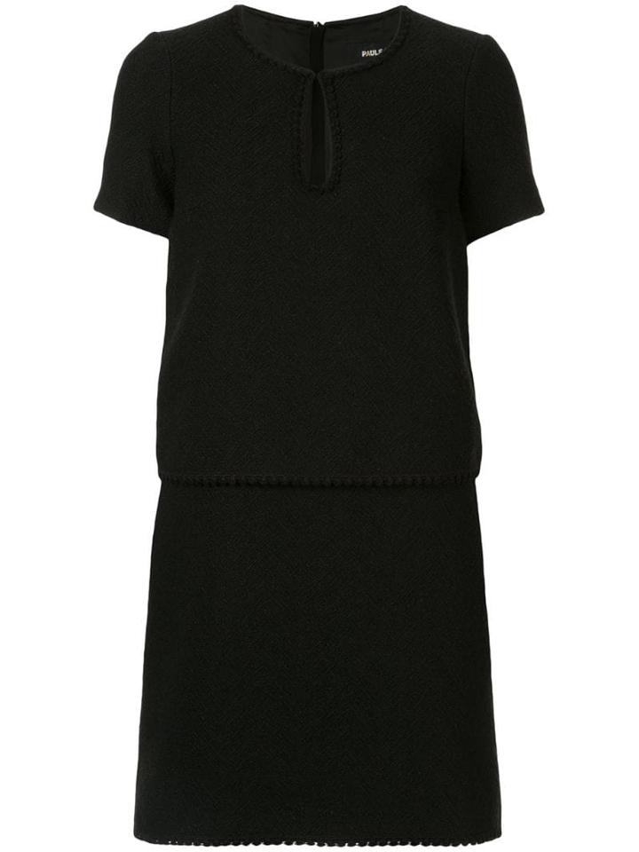 Paule Ka Short-sleeved Shift Dress - Black