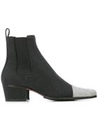 Balmain Block Heel Ankle Boots - Black