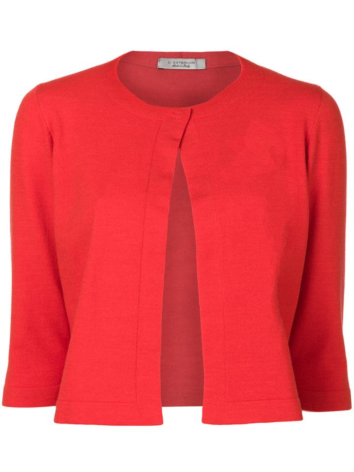 D.exterior Cropped Cardigan - Red