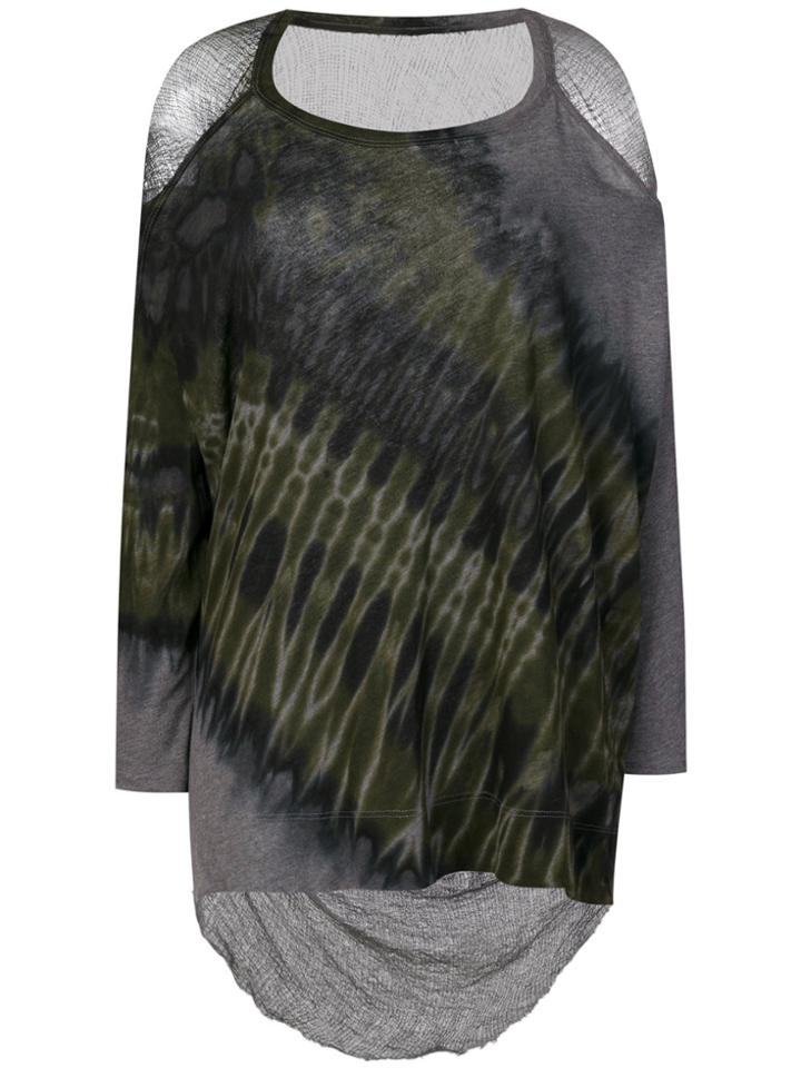 Raquel Allegra Shredded Back Top - Green
