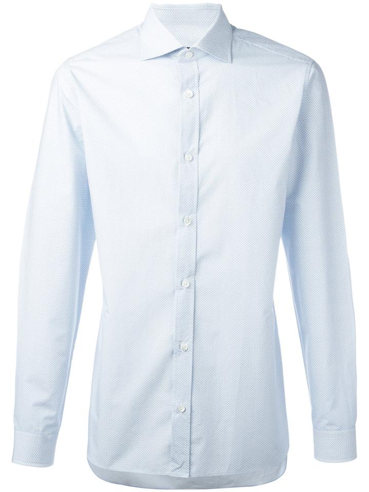 Z Zegna Classic Shirt, Size: Xl, Blue, Cotton