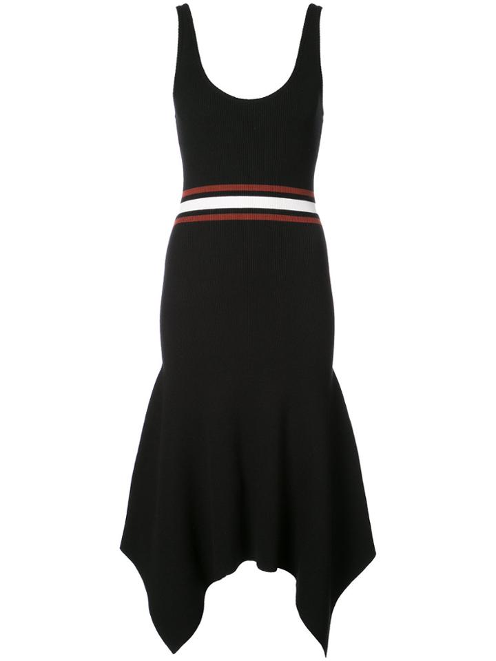 A.l.c. Contrast-panel Flared Dress - Black