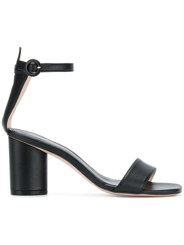 Stuart Weitzman Buckled Kendra Strap Sandals - Black