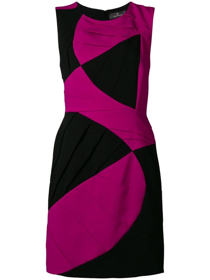 Capucci Contrast Sleeveless Dress - Black