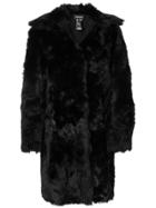 Ann Demeulemeester Reversible Shearling Coat - Black
