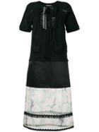 Coach Floral Sheer Detail Dress, Women's, Size: 4, Black, Silk/cotton/polyamide/cupro