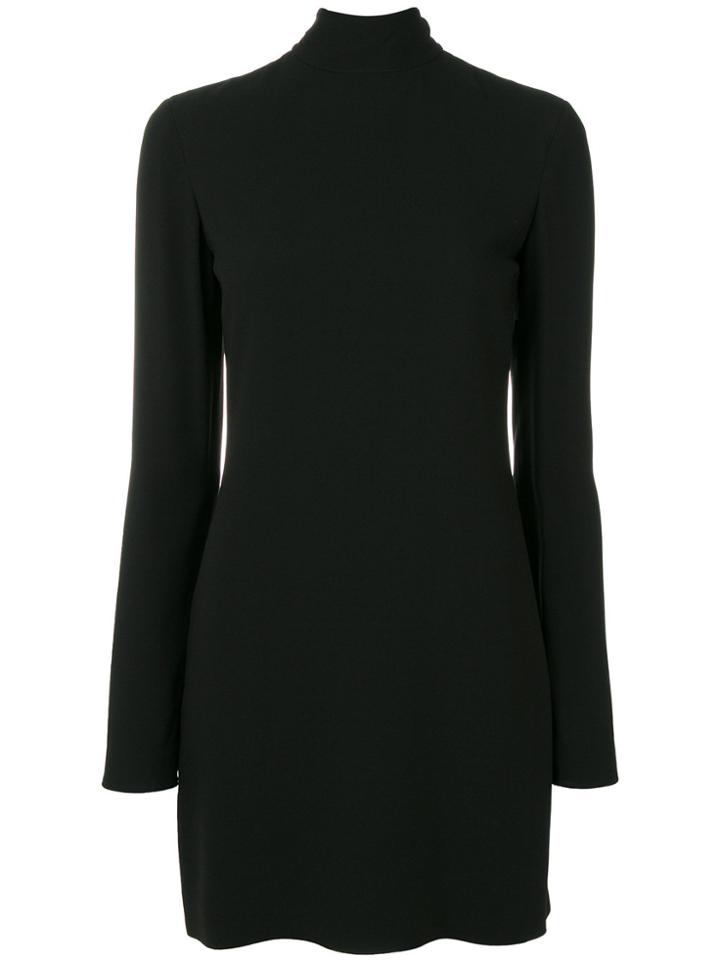 Saint Laurent Open-back Turtleneck Dress - Black