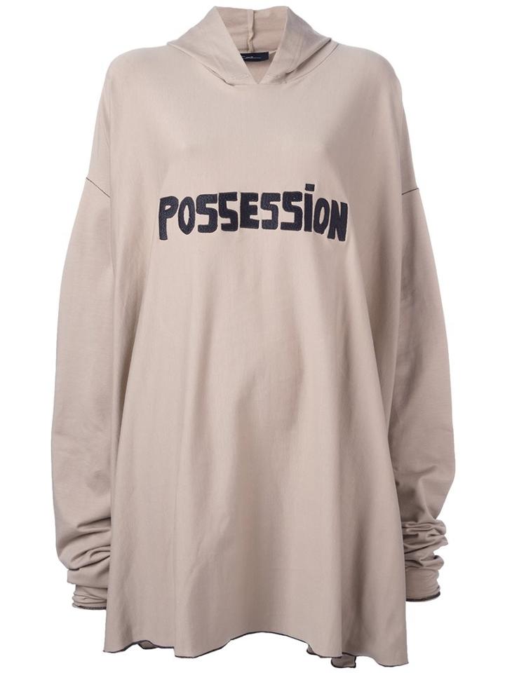 Area Di Barbara Bologna Oversized 'possession' Hoodie, Women's, Nude/neutrals, Cotton/spandex/elastane