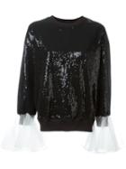 Ashish 'power Loom' Sweatshirt, Women's, Size: Medium, Black, Cotton/silk