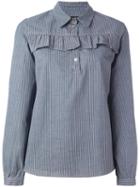 A.p.c. Buttoned Placket Shirt, Women's, Size: 36, Blue, Cotton