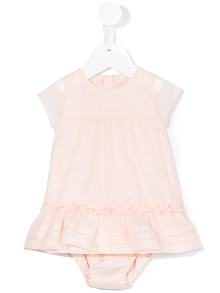 Chloé Kids - Peplum Dress - Kids - Cotton - 6 Mth, Pink/purple