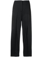 Jil Sander Navy Front Pleat Detail Trousers - Black