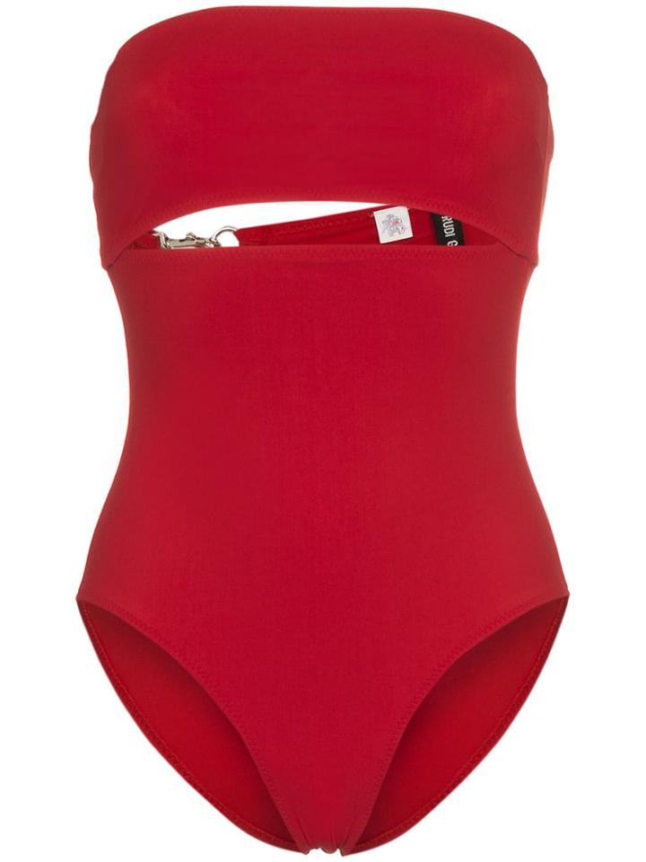 Rudi Gernreich Check Chain Triangle Bikini - Red