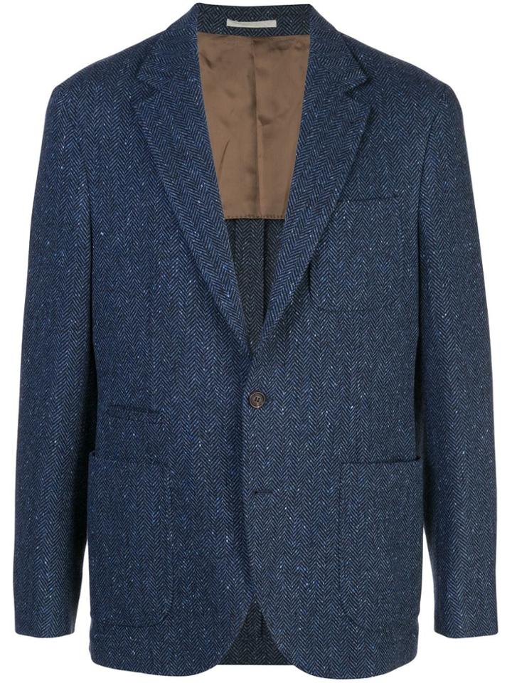 Brunello Cucinelli Single-breasted Fitted Blazer - Blue
