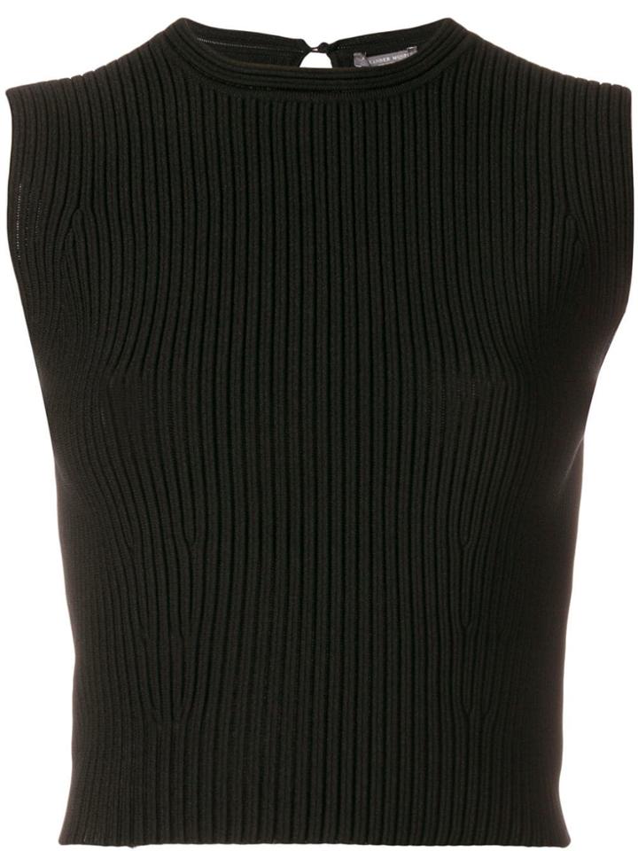 Alexander Mcqueen Ribbed Tank Top - Black