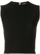 Alexander Mcqueen Ribbed Tank Top - Black