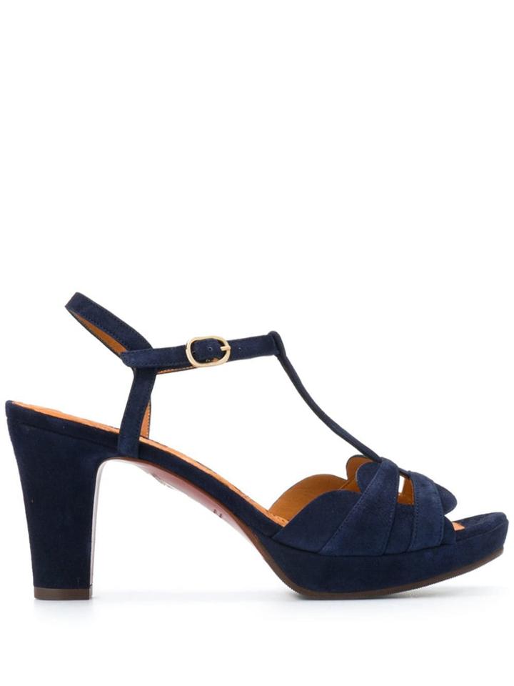 Chie Mihara Blue Suede Sandals