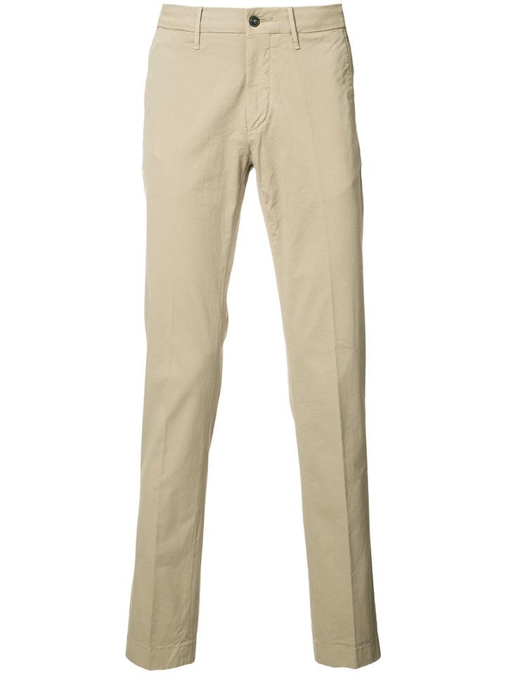 Simeone Napoli Torino Skinny Trousers, Men's, Size: 30, Nude/neutrals, Cotton
