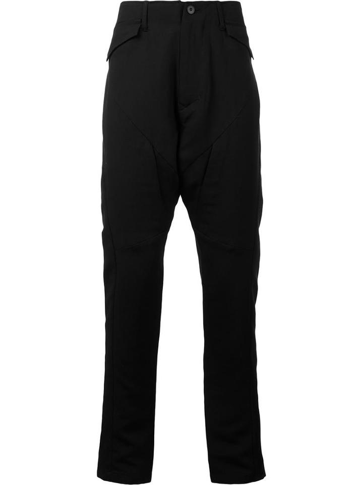 Julius Paneled Peg Leg Pants, Men's, Size: 3, Black, Cotton/rayon