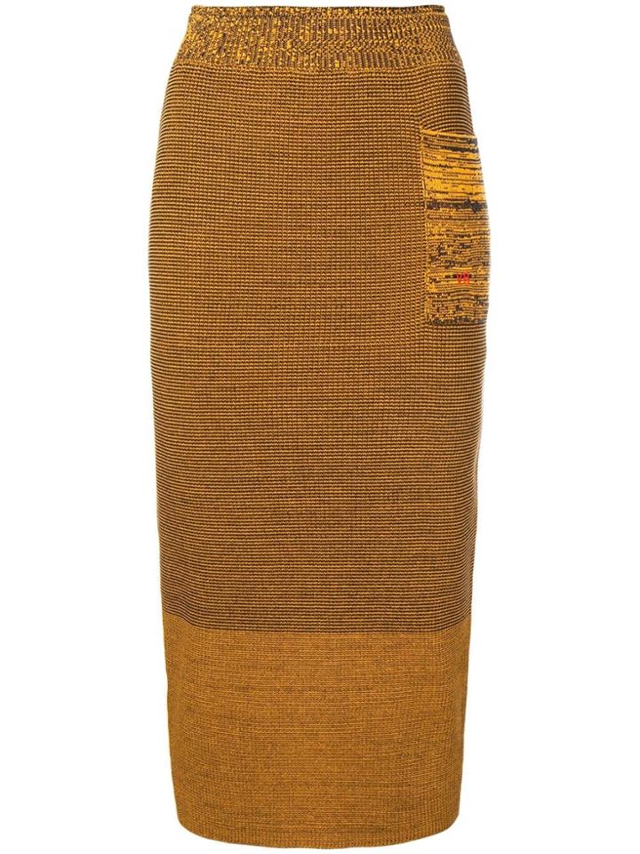 Victoria Beckham Fitted Knit Skirt - Yellow