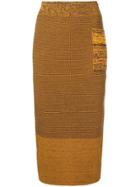 Victoria Beckham Fitted Knit Skirt - Yellow